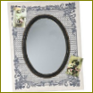 Lo specchio con cornice in tessuto Freewill di Interior Salon