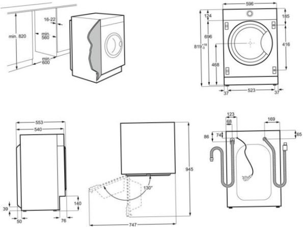 Electrolux PerfectCare 700 EW7W3R68SI lavatrice con asciugatrice - protezione: protezione contro le sovratensioni, blocco bambini, protezione contro le fuoriuscite di liquidi