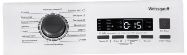 Lavatrice Weissgauff WM 40275 TD - funzioni aggiuntive: selezione della velocità di centrifuga, controllo della bilancia, partenza ritardata